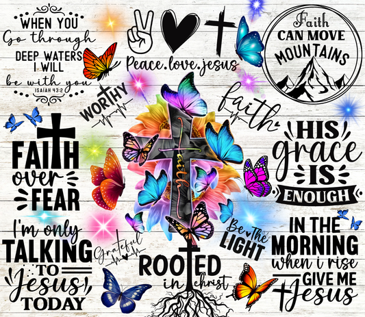 Faith-Based Colorful Inspirational Tumbler