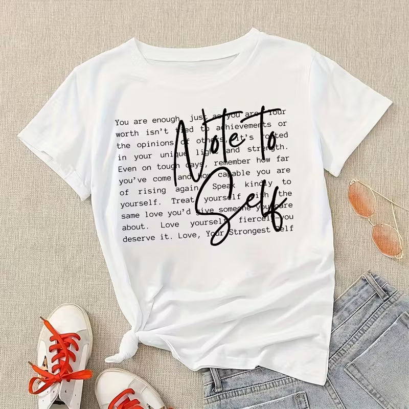 Note to Self” Motivational T-Shirt – Daily Positive Reminder Tee