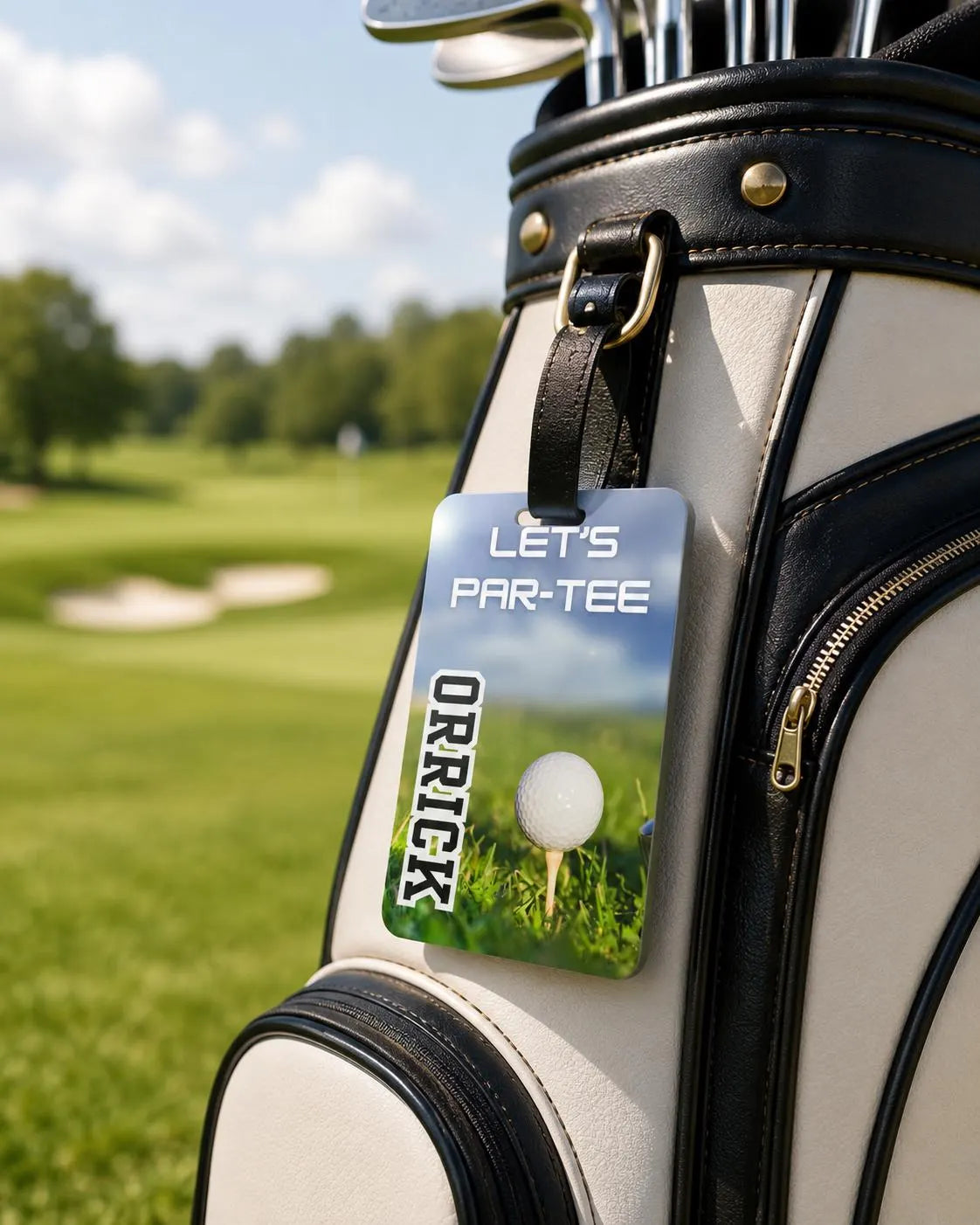 Personalized Golf Luggage, Let’s Par-Tee Bag Tag, Golf Trip Accessory