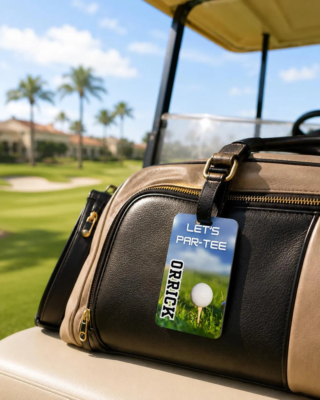 Personalized Golf Luggage, Let’s Par-Tee Bag Tag, Golf Trip Accessory